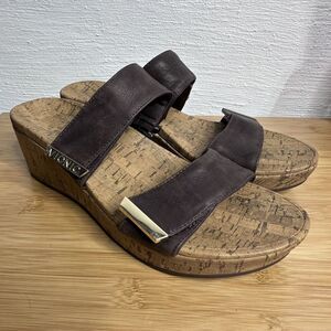 Vionic Atlantic Pepper Wedge Sandals Women's 11 Cork Wedge Summer Cruise Travel